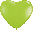 VERDE LIME Palloncini Cuore 15 cm Qualatex - 100 Pz