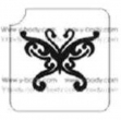 Farfalla Art Deco - Pacchetto Stencil 5 pz - 6x7 cm