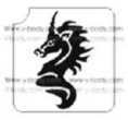 Unicorno Testa - Pacchetto Stencil 5 pz - 6x8 cm