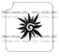 Fiore Spirale - Pacchetto Stencil 5 pz - 5,5x5,5 cm