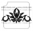 Fiore Tribale - Pacchetto Stencil 2 pz - 10x5,5 cm