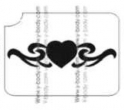 Cuore Decorato 375 - Pacchetto Stencil 5 pz - 11x4 cm