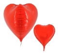 Cuore Rosso 3D 58cm 23in Pallone Mylar - al pz