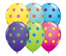 Palloncini Big Polka 28 cm 11" Assortiti Qualatex 50 pz