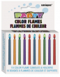 Candele 6cm a Colori Fiamme Colorate con Supporto - 10 pz