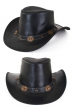 Cappello Cowboy in Pelle Nera tg. 61