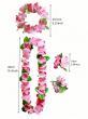Set Ghirlande Fiori Hawaiane in Plastica (motivi casuali) inclusa collana, fascia pe