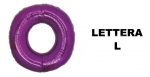 Lettera L Fuchsia 36cm Mylar Foil Gonfiabile - al pz