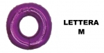 Lettera M Fuchsia 36cm Mylar Foil Gonfiabile - al pz