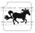 Cavallo al Galoppo - Pacchetto Stencil 10 pz - 5,5x8 cm