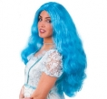 Parrucca Azzurra 45cm Valigetta - Adulto