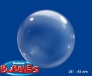 Pallone Trasparente Bubble Qualatex 61cm 24in Clear Deco