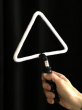 BIANCO Triangolo 20 cm Anello Bolle per Bastone Smontabile - MTC