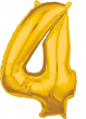 Numero 4 Oro - 66cm Mylar Foil Gonfiabile - al pz