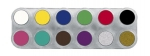 Palette 12 Colori Acqua Set A Grimas - 12 x 2,5ml (4,4 g)