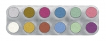 Palette 12 Colori Acqua Perlati Grimas - 12 x 2,5ml (4,4 g)
