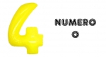 Numero 0 Giallo Neon - 100cm Mylar Foil Gonfiabile - al pz