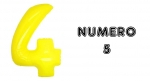 Numero 5 Giallo Neon - 100cm Mylar Foil Gonfiabile - al pz