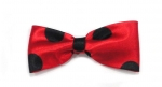 Cravatta RPN 13x6cm Mini Farfalla Rosso Punti Neri Clown - MTC