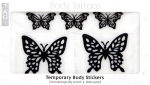 Farfalle Nero - Set Tatuaggi 3D Temporanei