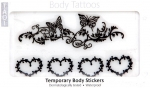 Bracciale Farfalle Nero - Set Tatuaggi 3D Temporanei
