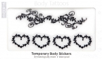 Bracciale Intrecciato Nero - Set Tatuaggi 3D Temporanei